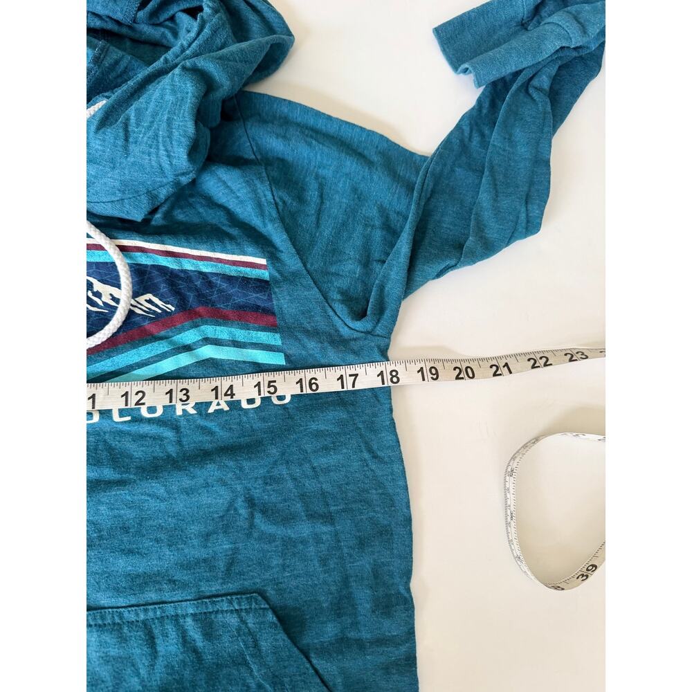 Cool Blue 84 Snowmass Colorado Men's XS Hooded Long Sleeve - Picture 4 of 5
